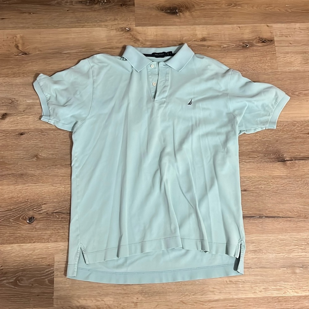 Men’s light teal Nautica Polo size Large